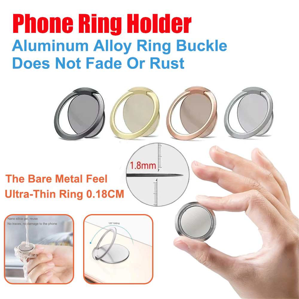 Phone Accessories Holder Car - Soporte de anillo de metal ultrafino